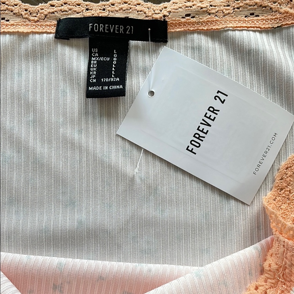 Forever 21 Peach Lace-Trim Dress - Picture 4 of 7